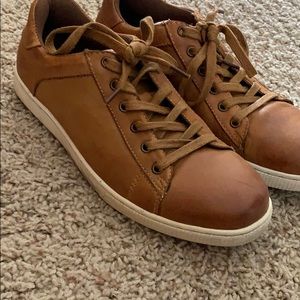 Brown leather shoes